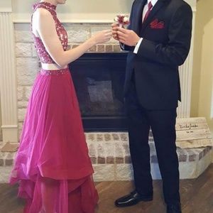 Red two peice Prom dress